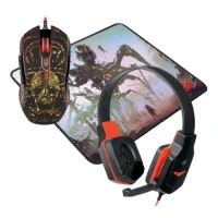 Комплект мышь с ковриком + наушники Defender Nemesida MHP-128 (52128) фото 1